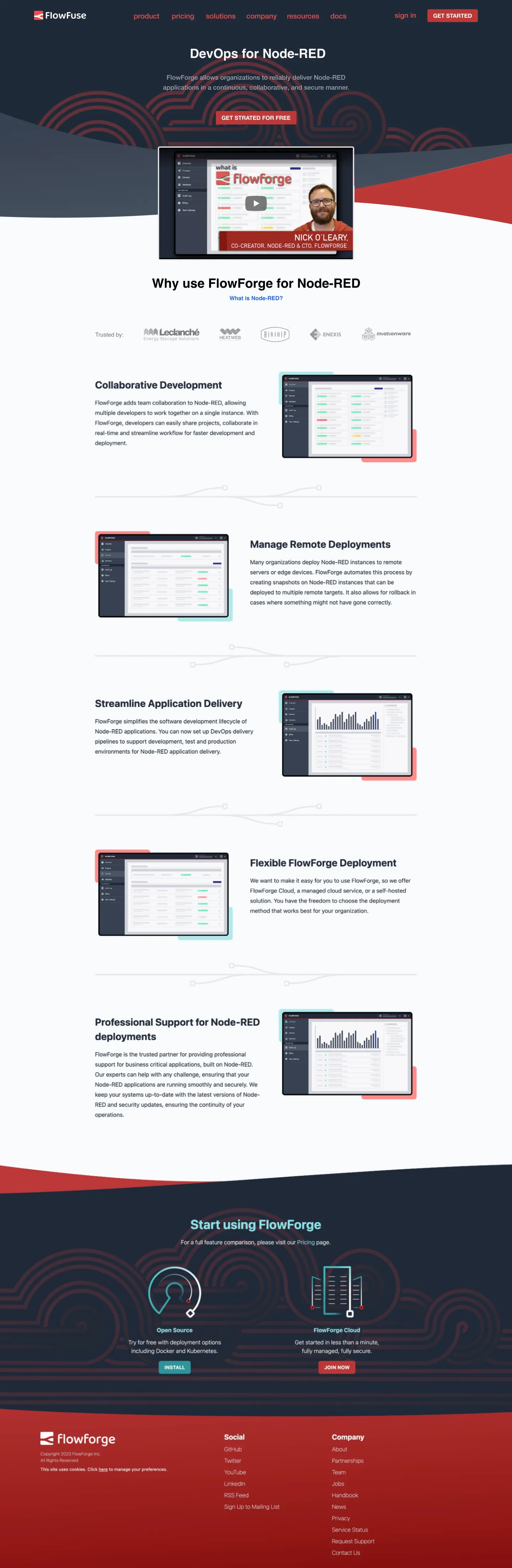FlowFuse homepage before the redesign