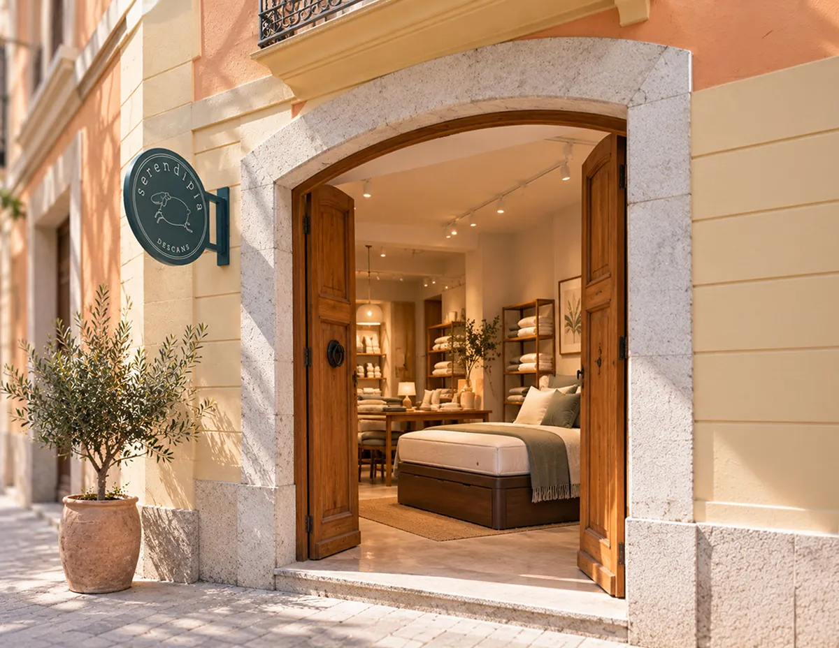The welcoming entrance of Serendipia Descans