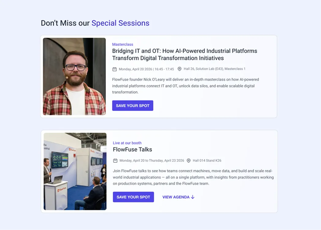 FlowFuse talks and special sessions