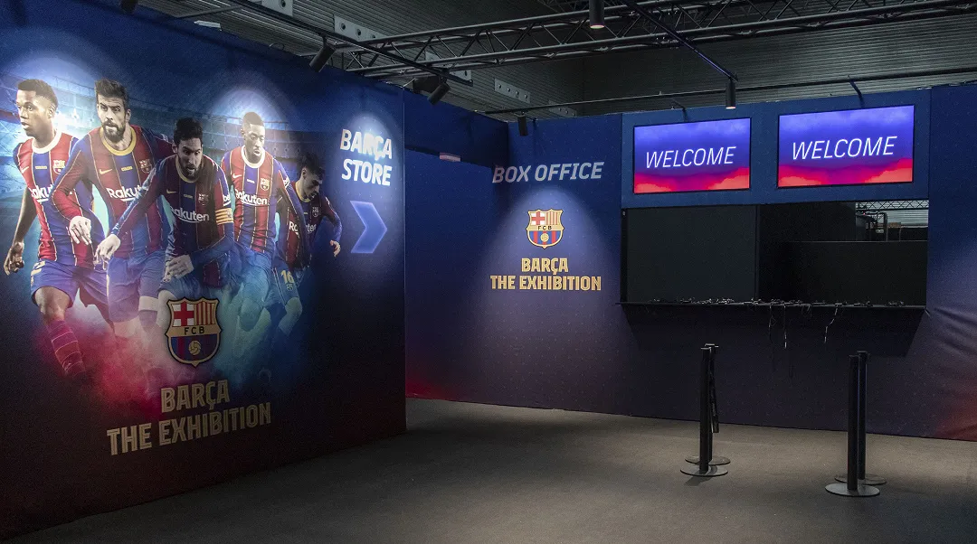 Campaign artwork at the exhibition entrance