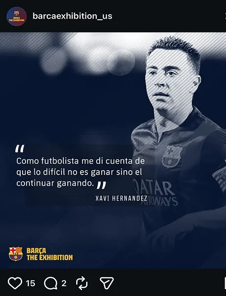 FC Barcelona player campaign on social media