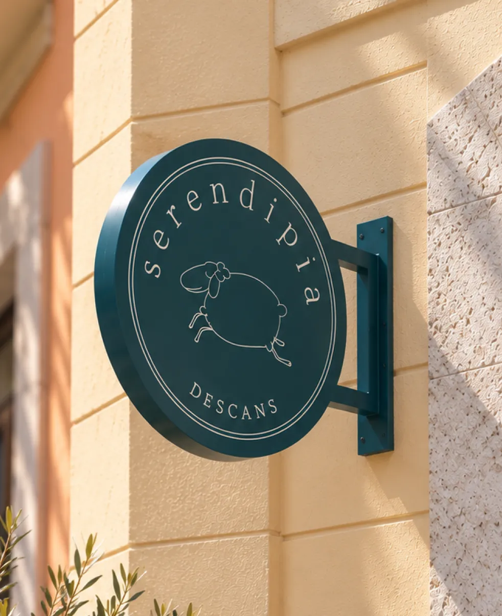Serendipia’s circular exterior sign