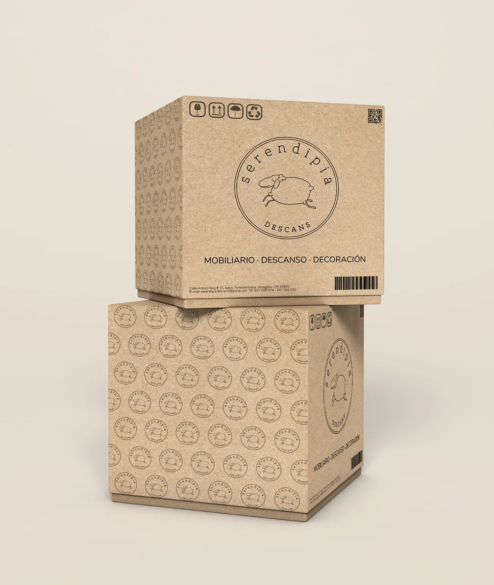 Serendipia branded kraft packaging